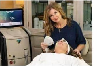 Tracey Bare, RN, performing an IPL / Dye-VL treatment at La Bella Donna Spa in Hickory